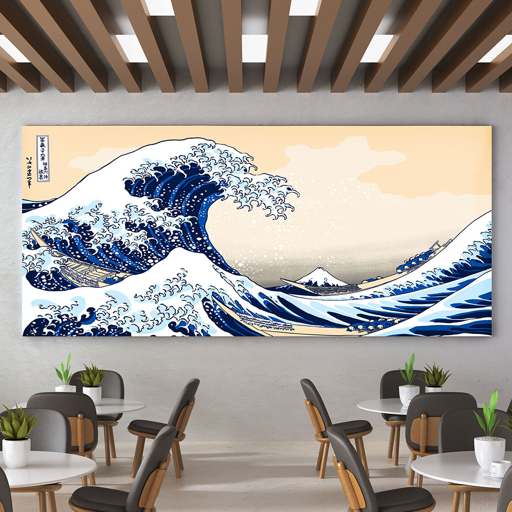백앤아트 일본 명화 우키요에 호쿠사이 가나가와 해변의 높은파도 후지산 그림 액자 동양화